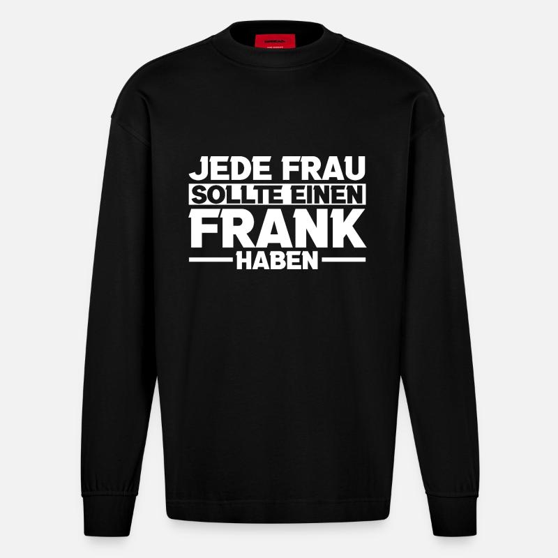 Frank - Heavyweight Oversized Organic Langarmshirt Made in EU - SOLID BLACK