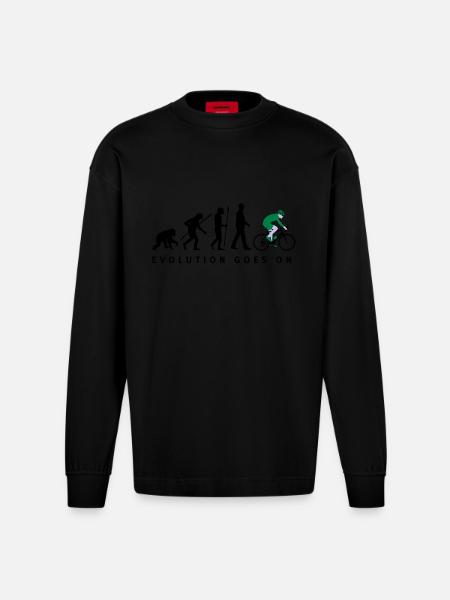 evolution_radfahrer_052012_d_3c - Heavyweight Oversized Organic Langarmshirt Made in EU - SOLID BLACK