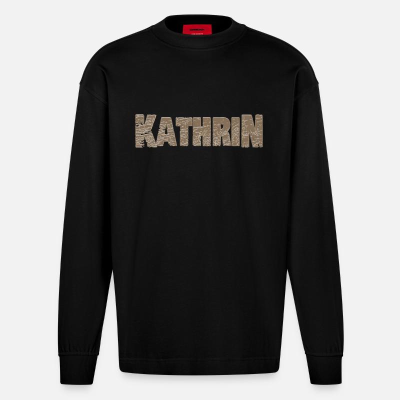 Kathrin Kathrin - Manches longues bio épais oversize fabriqué en UE - SOLID BLACK