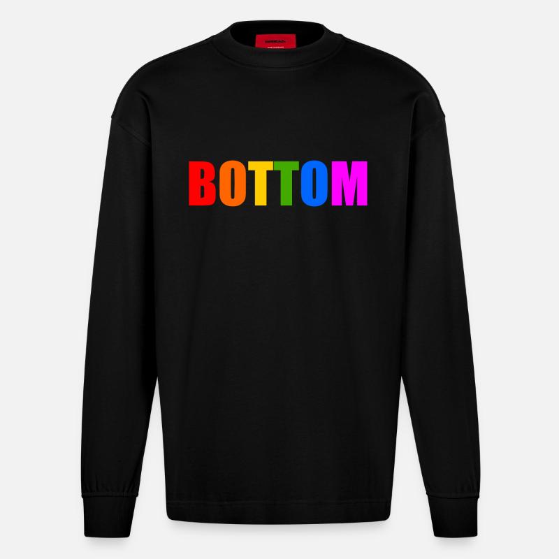 Bottom - Heavyweight Oversized Organic Langarmshirt Made in EU - SOLID BLACK