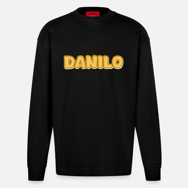 Danilo Danilo - Manches longues bio épais oversize fabriqué en UE - SOLID BLACK