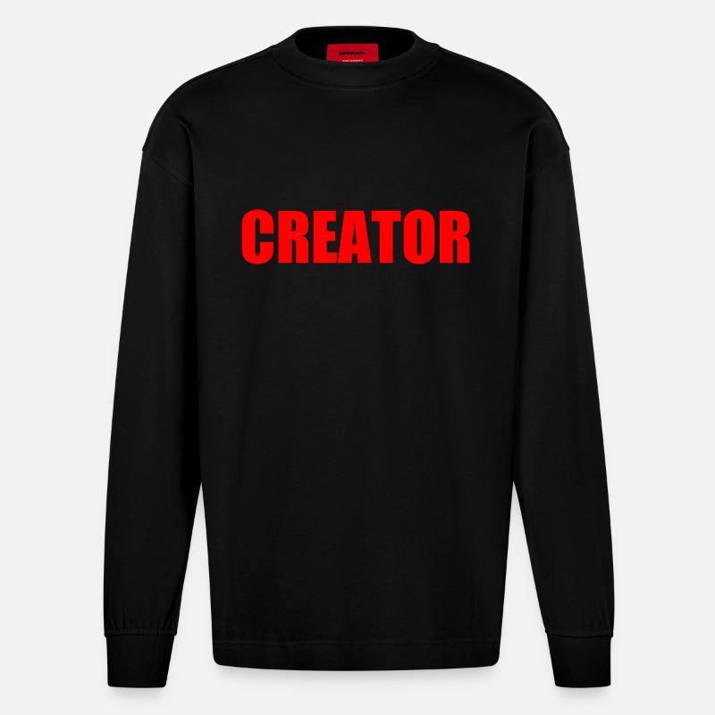 Creator - Heavyweight Oversized Organic Langarmshirt Made in EU - SOLID BLACK