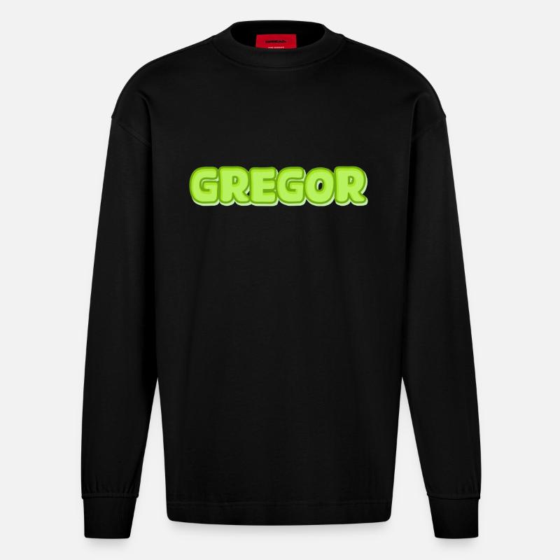 Gregor Gregor - Heavyweight Oversized Organic Langarmshirt Made in EU - SOLID BLACK