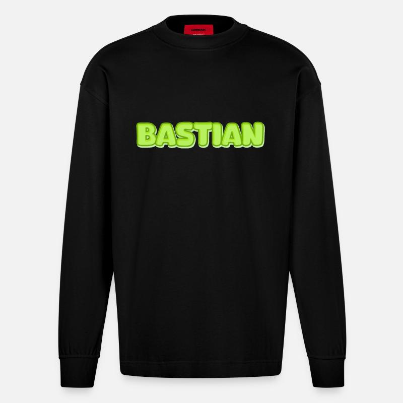 Bastian Bastian - Heavyweight Oversized Organic Langarmshirt Made in EU - SOLID BLACK