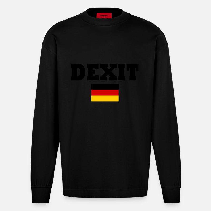 Dexit - Heavyweight Oversized Organic Langarmshirt Made in EU - SOLID BLACK