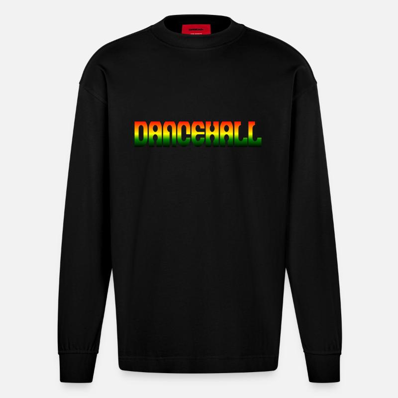Dancehall - Heavyweight Oversized Organic Langarmshirt Made in EU - SOLID BLACK
