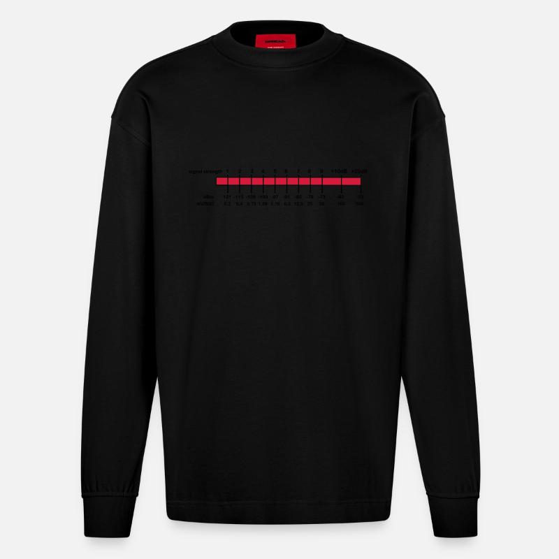 S-Meter - Heavyweight Oversized Organic Langarmshirt Made in EU - SOLID BLACK