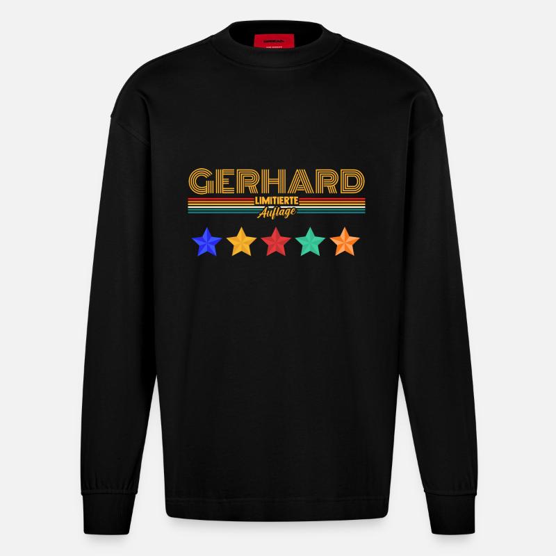 Gerhard - Heavyweight Oversized Organic Langarmshirt Made in EU - SOLID BLACK