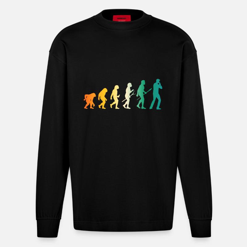 Harmonica Evolution Harmonica - Manches longues bio épais oversize fabriqué en UE - SOLID BLACK