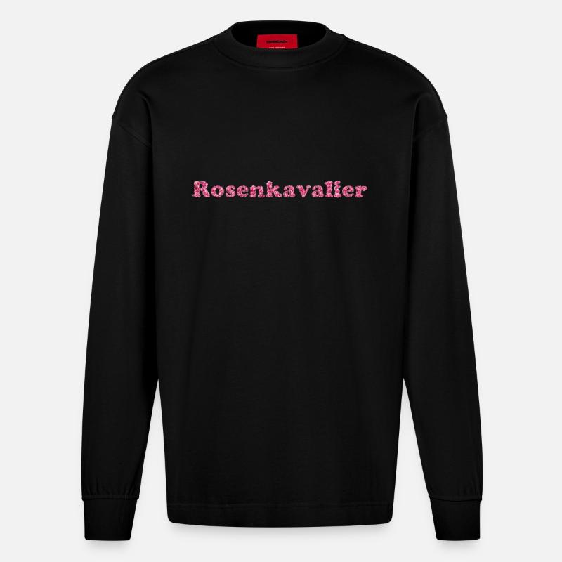 Rosenkavalier - Heavyweight Oversized Organic Langarmshirt Made in EU - SOLID BLACK