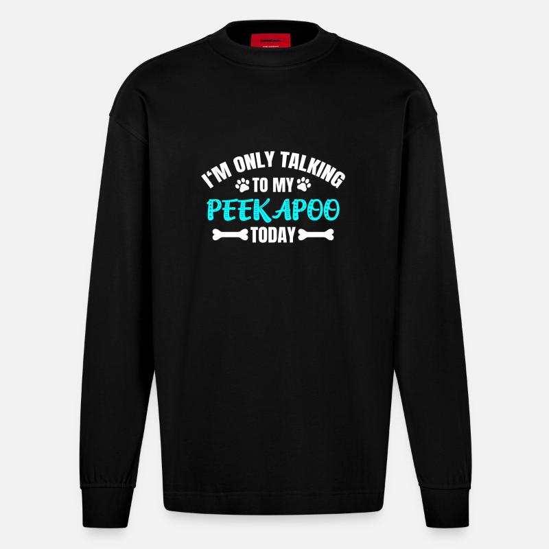 Peekapoo - Heavyweight Oversized Organic Longsleeve Shirt Made in EU - SOLID BLACK