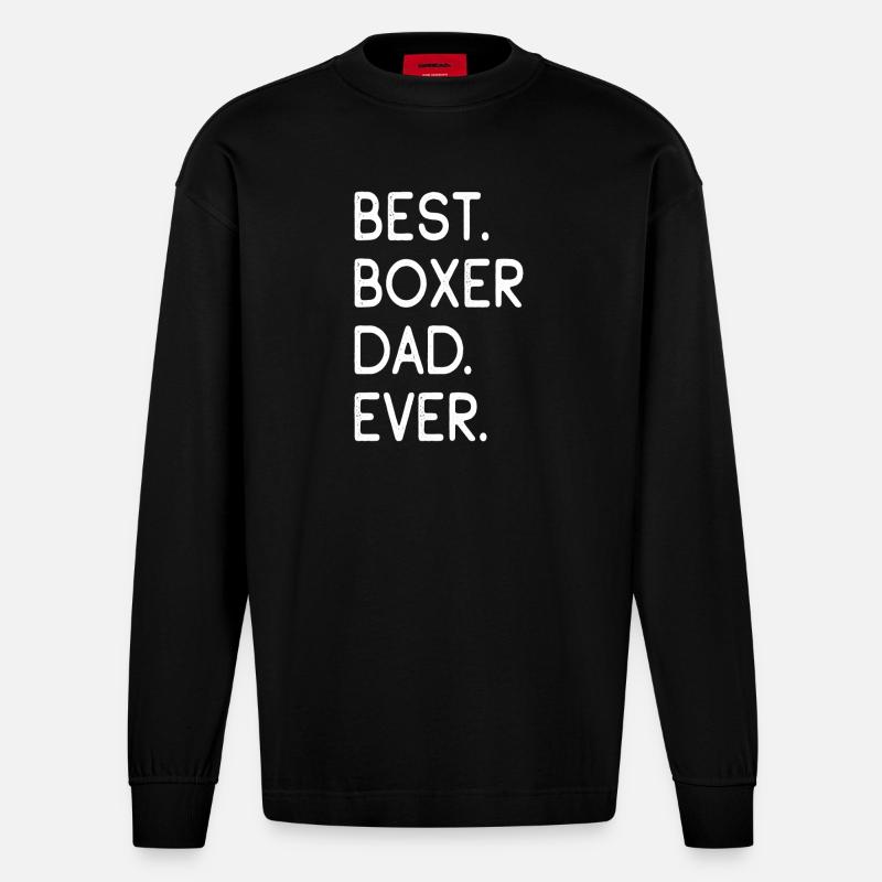 Boxer - Heavyweight Oversized Organic Langarmshirt Made in EU - SOLID BLACK