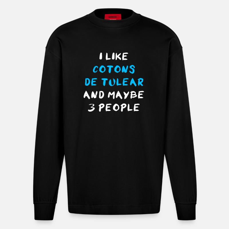 Coton de Tuléar - Manches longues bio épais oversize fabriqué en UE - SOLID BLACK