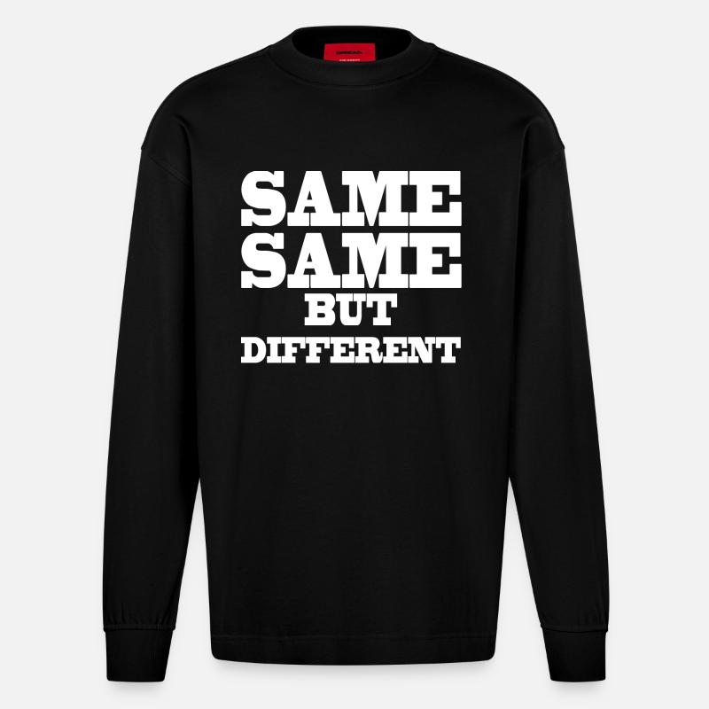 Same Same but Different - Manches longues bio épais oversize fabriqué en UE - SOLID BLACK