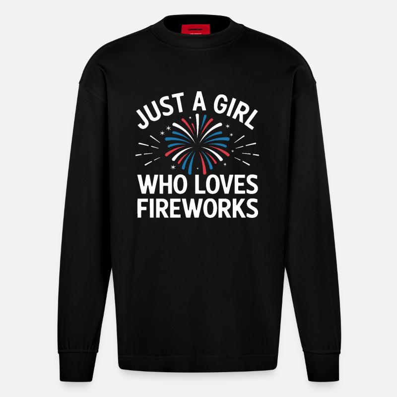 Pyrotechnics Fireworks Pyrotechnics - Heavyweight Oversized Organic Longsleeve Shirt Made in EU - SOLID BLACK
