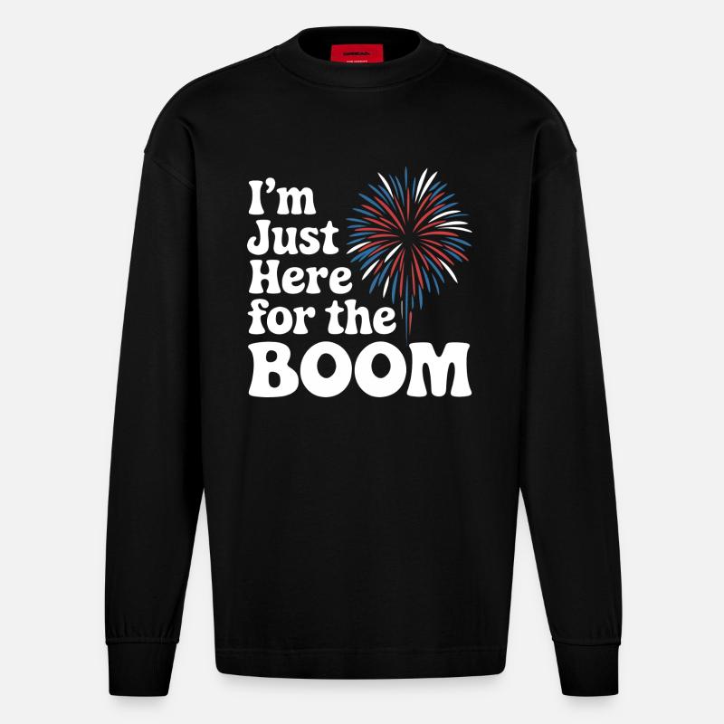 Pyrotechnics Fireworks Pyrotechnics - Heavyweight Oversized Organic Longsleeve Shirt Made in EU - SOLID BLACK