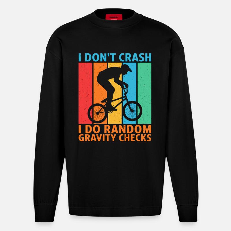 Bmx - Heavyweight Oversized Organic Langarmshirt Made in EU - SOLID BLACK