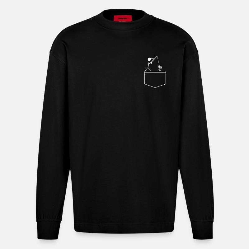 Fischer - Heavyweight Oversized Organic Langarmshirt Made in EU - SOLID BLACK