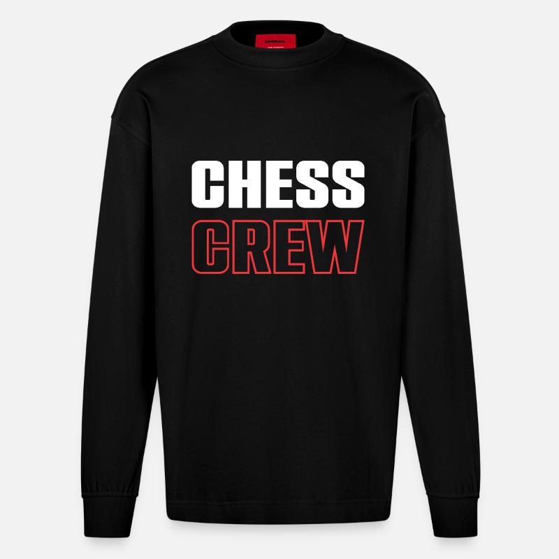 Équipe d’échecs - Manches longues bio épais oversize fabriqué en UE - SOLID BLACK