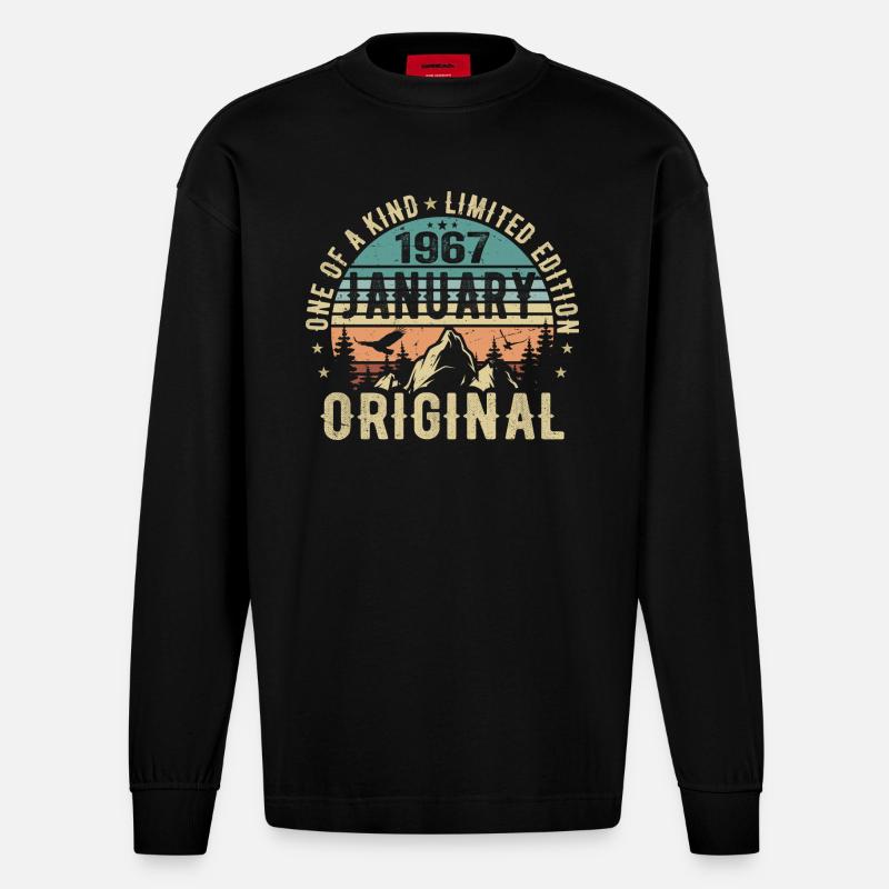 Data Set 38 6 - Heavyweight Oversized Organic Langarmshirt Made in EU - SOLID BLACK