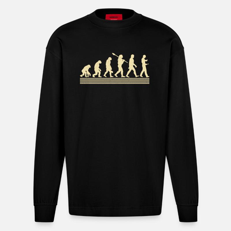 Engineering evolution - Heavyweight Oversized Organic Longsleeve Shirt Made in EU - SOLID BLACK