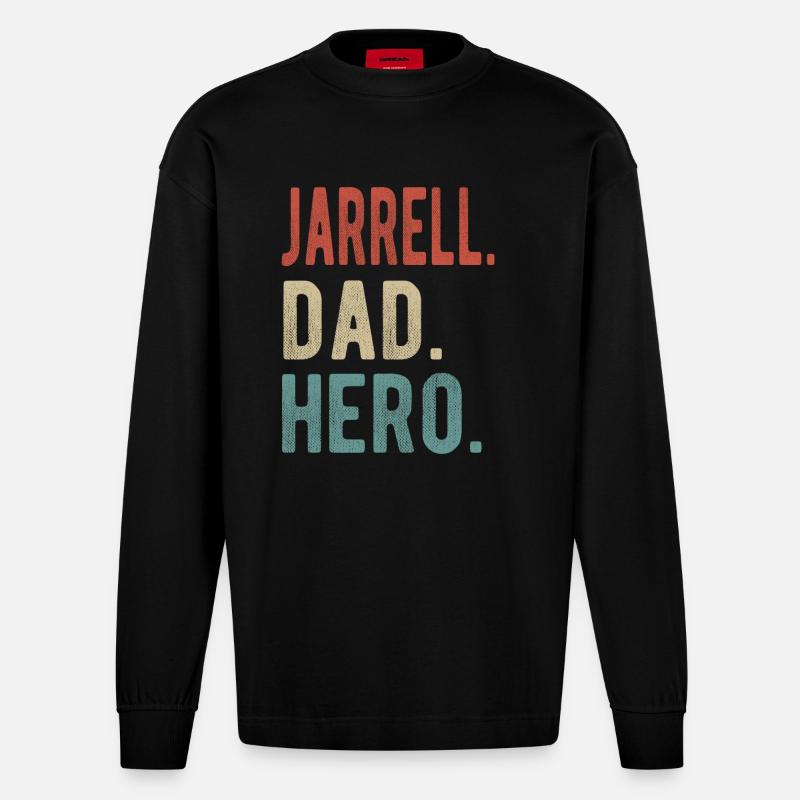 Jarrell Papa Held - Heavyweight Oversized Organic Langarmshirt Made in EU - SOLID BLACK