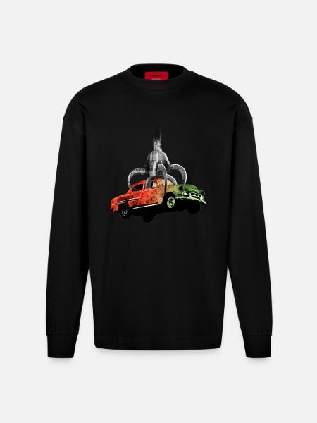 Junk Yard - Heavyweight Oversized Organic Longsleeve Shirt Made in EU - SOLID BLACK