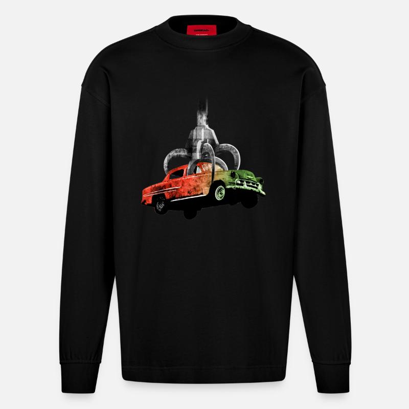 Junk Yard - Heavyweight Oversized Organic Langarmshirt Made in EU - SOLID BLACK
