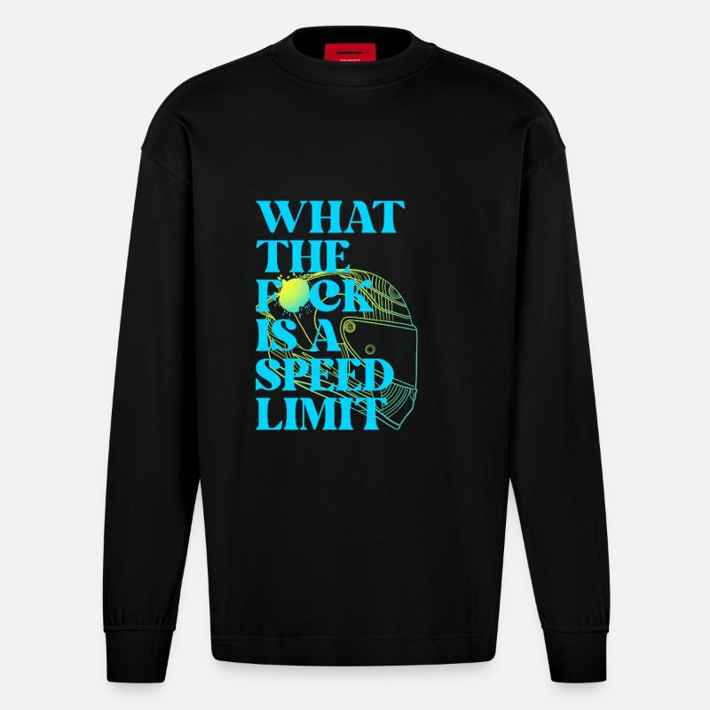 Auto - Heavyweight Oversized Organic Langarmshirt Made in EU - SOLID BLACK