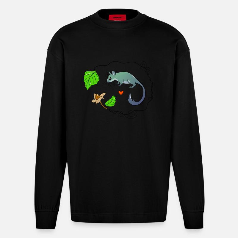 Siebenschläfer - Heavyweight Oversized Organic Langarmshirt Made in EU - SOLID BLACK