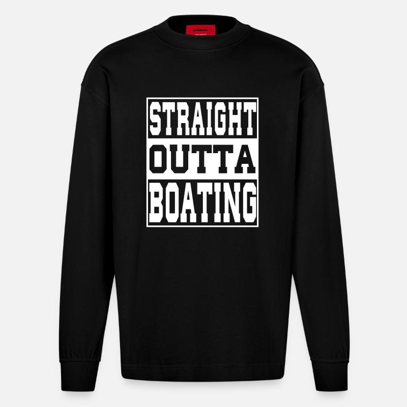 Baoting Spruch lustig - Heavyweight Oversized Organic Langarmshirt Made in EU - SOLID BLACK