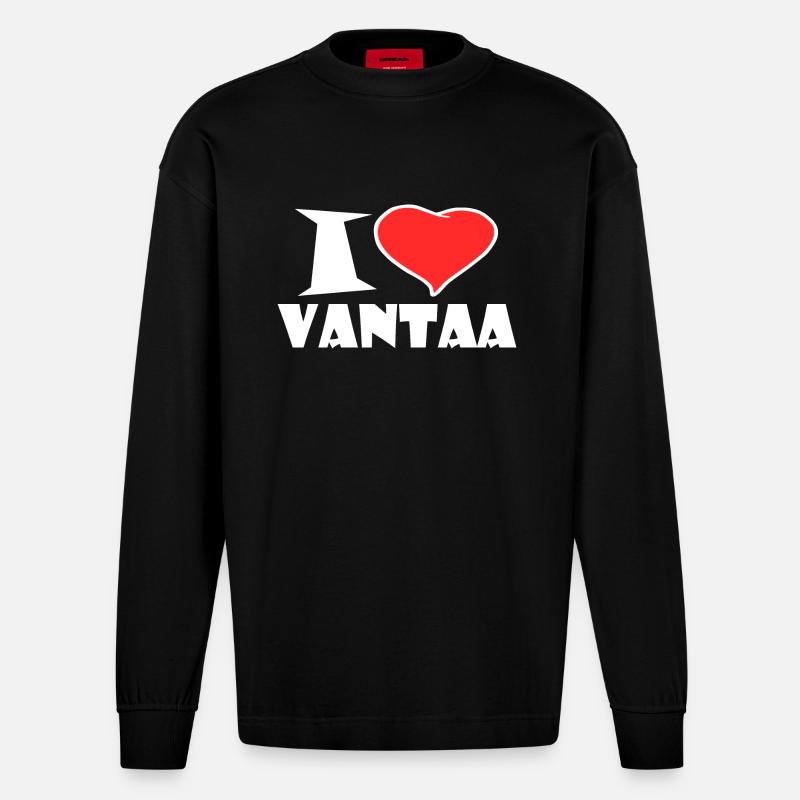 Vantaa - Heavyweight Oversized Organic Longsleeve Shirt Made in EU - SOLID BLACK
