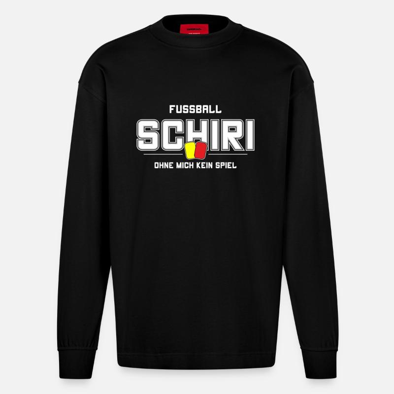 Ref - Manches longues bio épais oversize fabriqué en UE - SOLID BLACK
