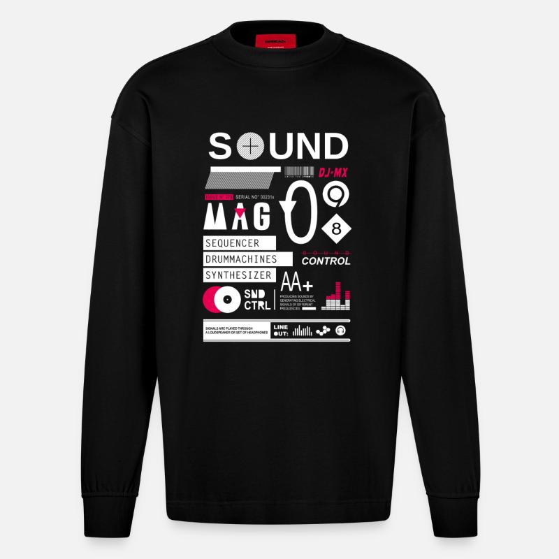soundcontrol - Heavyweight Oversized Organic Langarmshirt Made in EU - SOLID BLACK