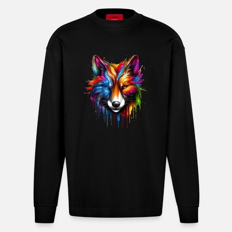 Magic Fox - Heavyweight Oversized Organic Langarmshirt Made in EU - SOLID BLACK