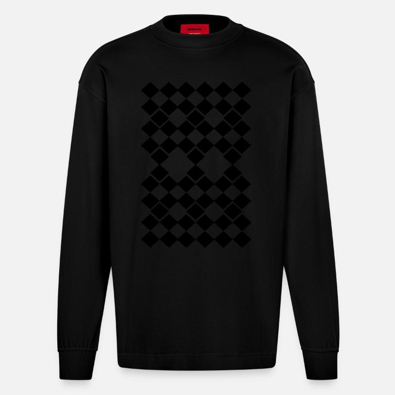 Neue Trends - Heavyweight Oversized Organic Langarmshirt Made in EU - SOLID BLACK