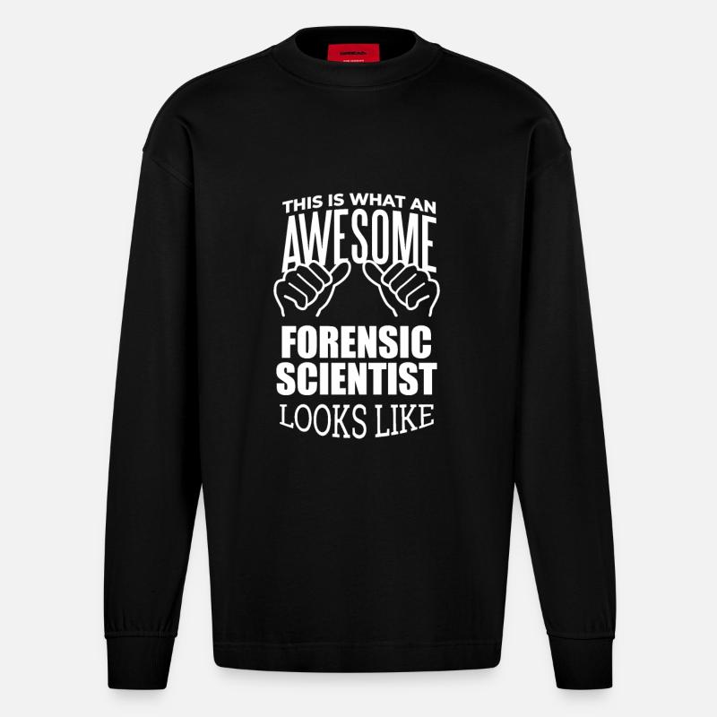 Forensik - Heavyweight Oversized Organic Langarmshirt Made in EU - SOLID BLACK