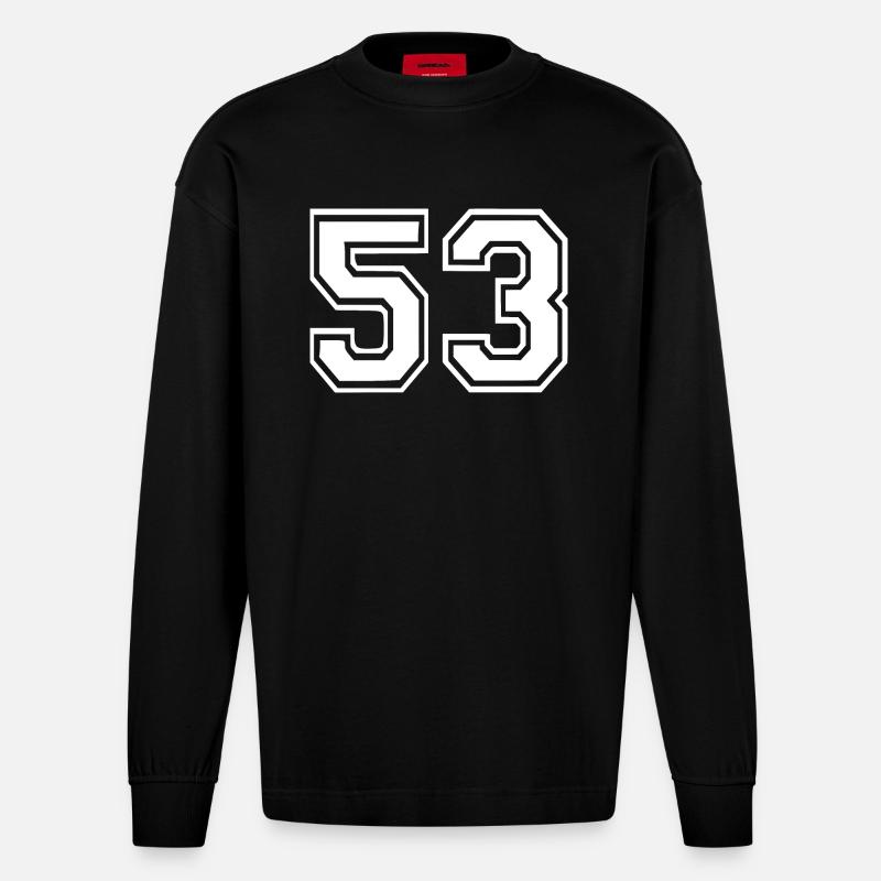 53 - Heavyweight Oversized Organic Langarmshirt Made in EU - SOLID BLACK