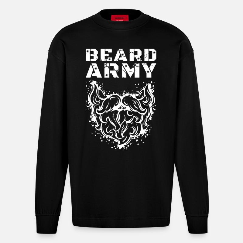 Bart Armee Bart Arm - Heavyweight Oversized Organic Langarmshirt Made in EU - SOLID BLACK