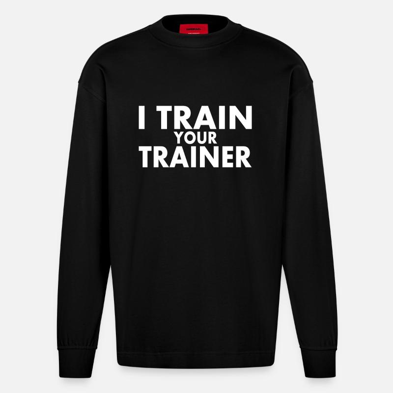 I train your trainer - Manches longues bio épais oversize fabriqué en UE - SOLID BLACK