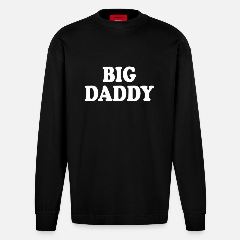 Big daddy - Heavyweight Oversized Organic Langarmshirt Made in EU - SOLID BLACK