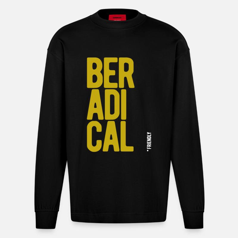 ThinkBick 94 - Heavyweight Oversized Organic Langarmshirt Made in EU - SOLID BLACK