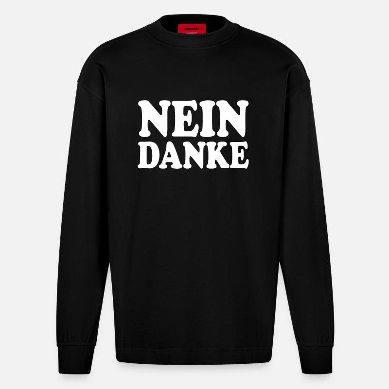 Nein danke - Heavyweight Oversized Organic Langarmshirt Made in EU - SOLID BLACK