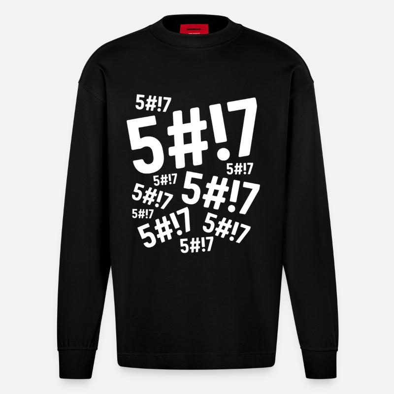Scheiße, Scheiße, Scheiße, - Heavyweight Oversized Organic Langarmshirt Made in EU - SOLID BLACK