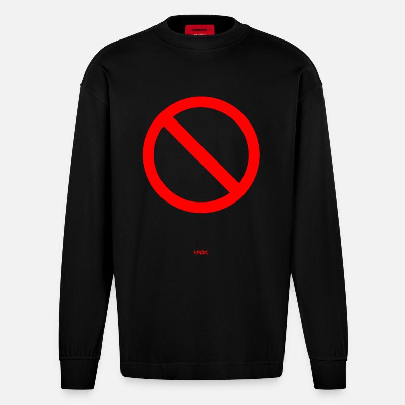 Interdit - Manches longues bio épais oversize fabriqué en UE - SOLID BLACK