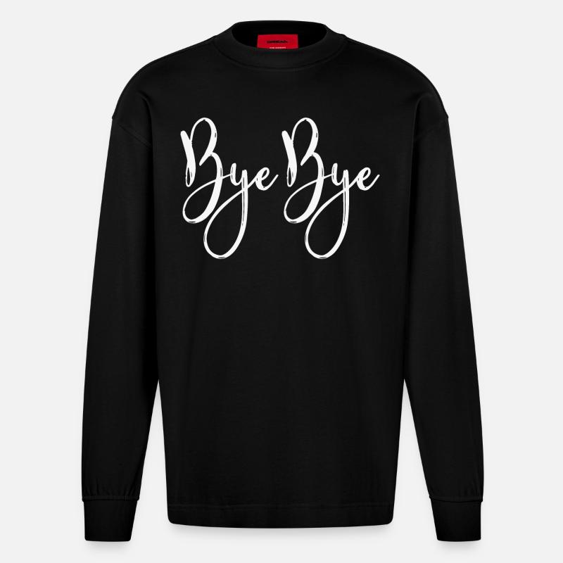 Bye bye - Manches longues bio épais oversize fabriqué en UE - SOLID BLACK