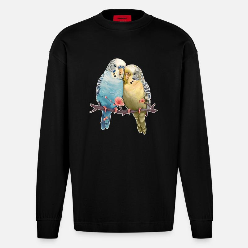 Budgies - Heavyweight Oversized Organic Longsleeve Shirt Made in EU - SOLID BLACK