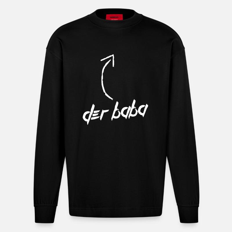 DER BABA - Heavyweight Oversized Organic Langarmshirt Made in EU - SOLID BLACK