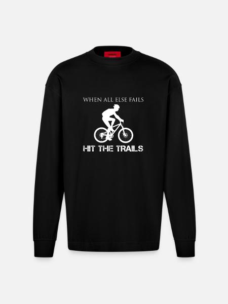 Cycling - Heavyweight Oversized Organic Longsleeve Shirt Made in EU - SOLID BLACK