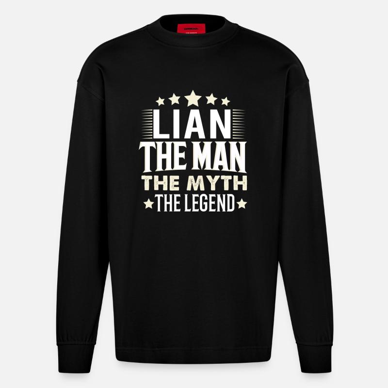 Lian - Heavyweight Oversized Organic Langarmshirt Made in EU - SOLID BLACK